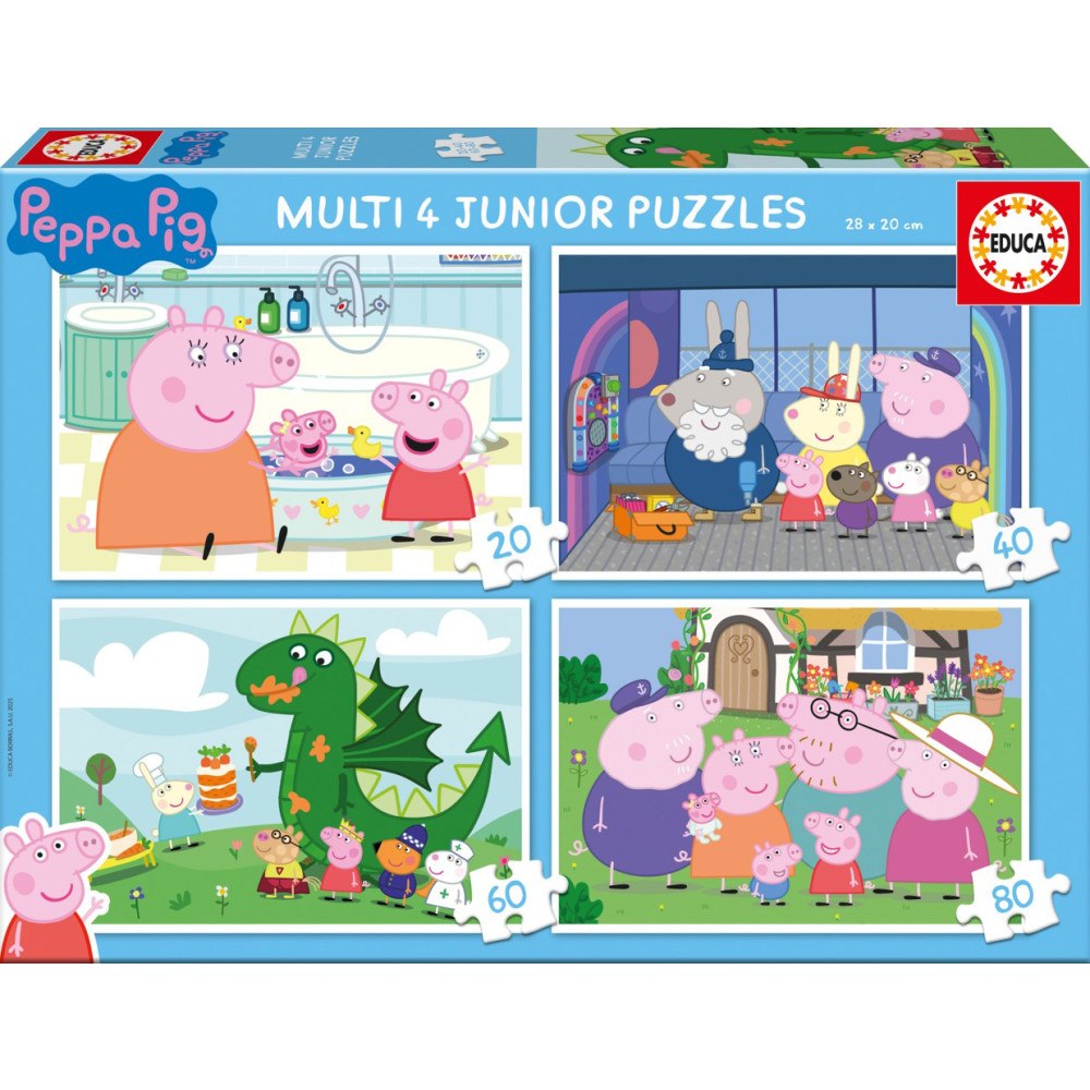 Educa Puzzle Educa 20-40-60-80 Greta Gris  Multi 4