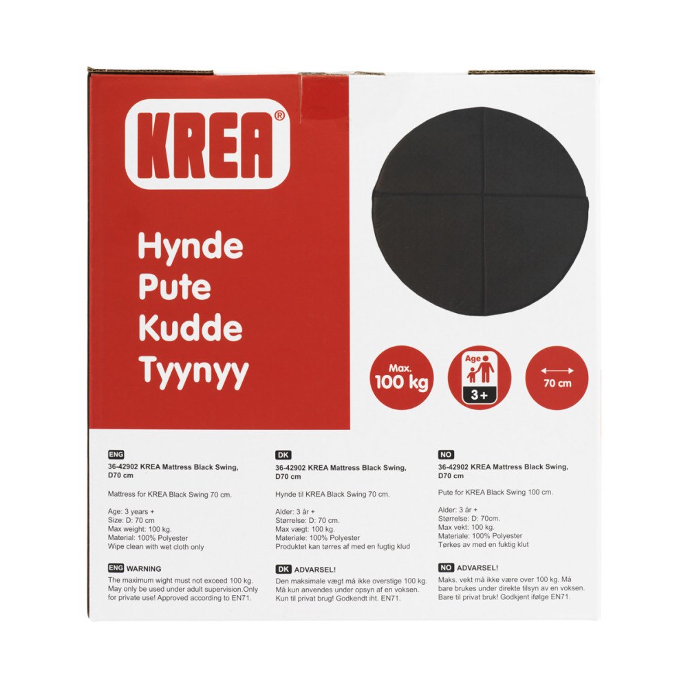 KREA KREA madrass svart gunga, D70 CM
