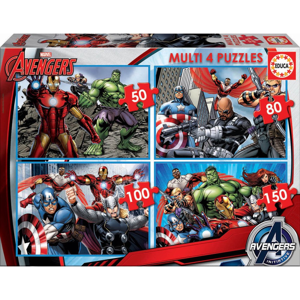 Educa Puzzle Educa Multi 4 Avengers 50-80-100-150