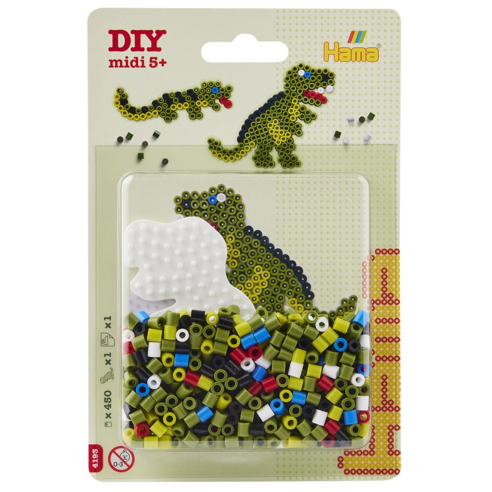 Hama Hama Midi Litet set Dinosaurie 450 st.