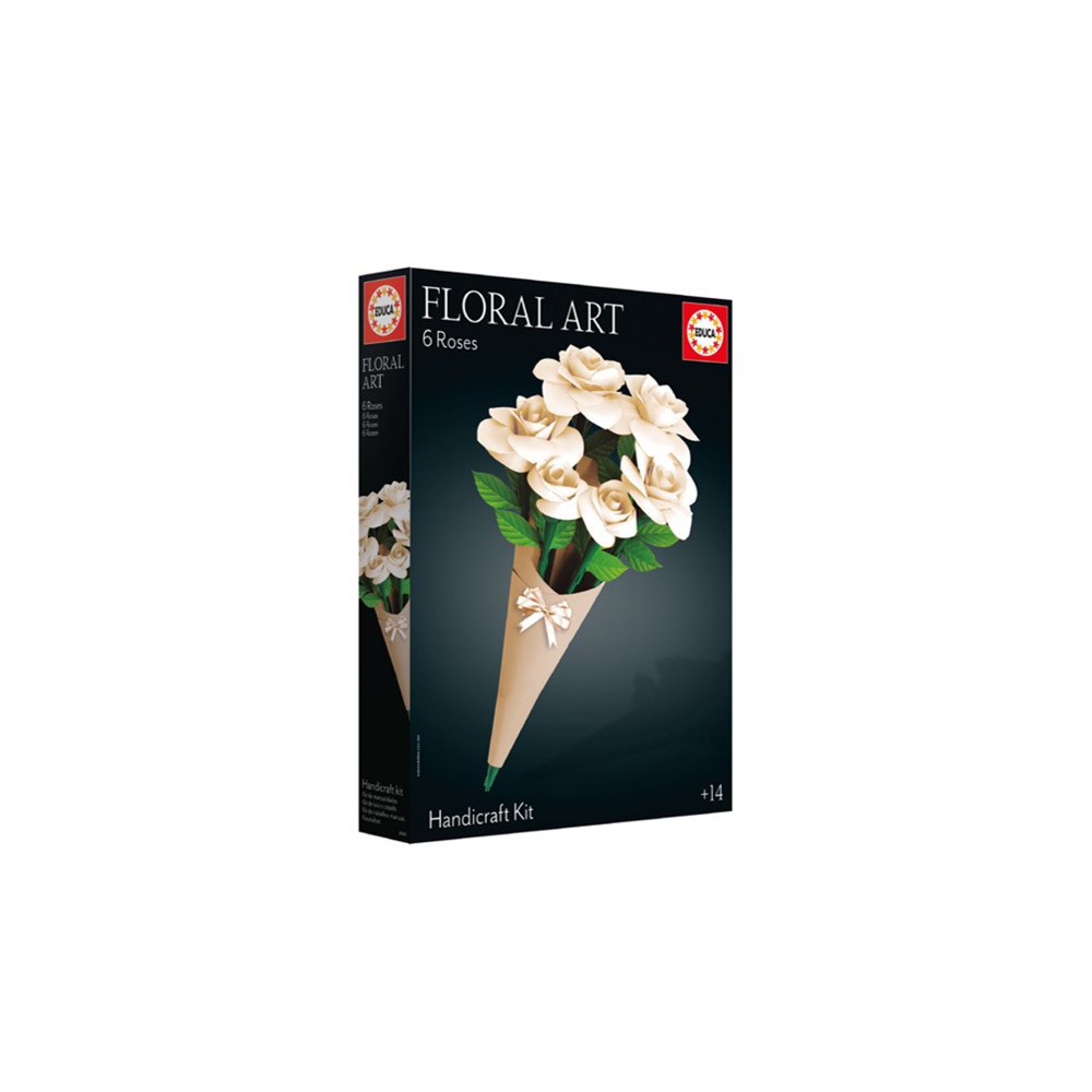 Educa Puzzle Floral Art 6 Vita Rosor