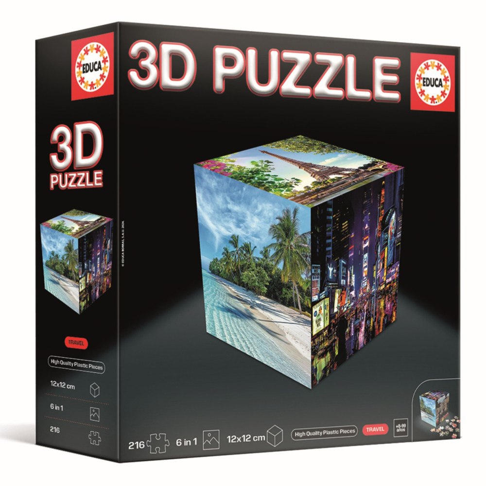 Educa Puzzle Educa 3D-pussel Kub resor
