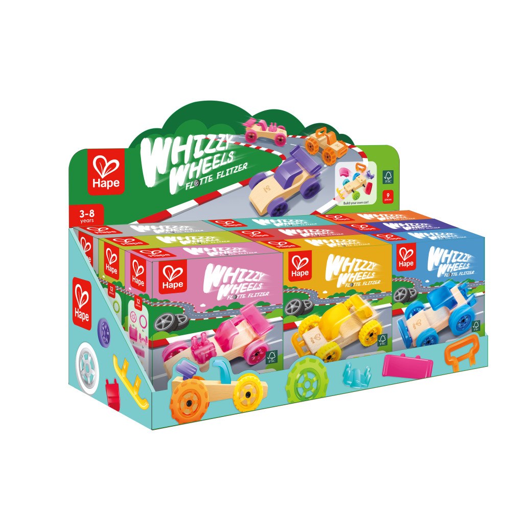 Hape Hape Nature Racers Bilar 9 st Sort.