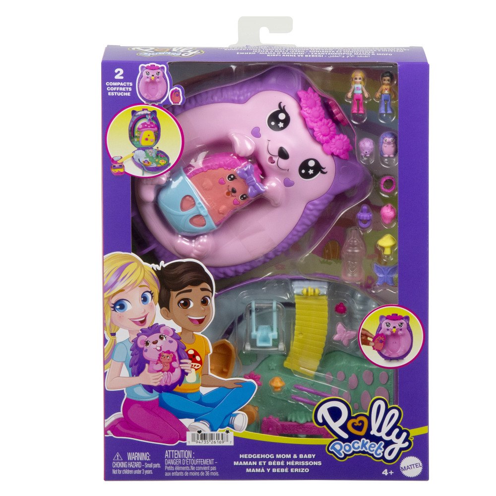 Polly Pocket Polly Pocket Bärbar Igelkott Mor & Baby