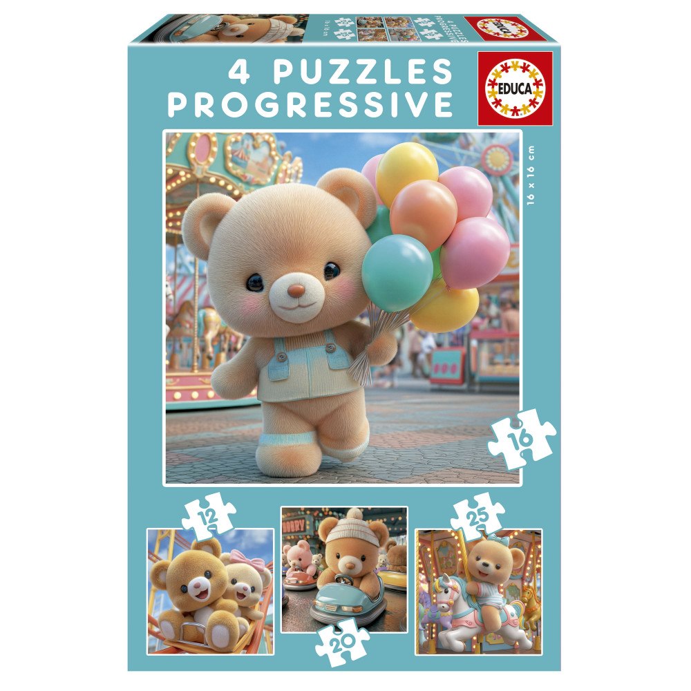 Educa Puzzle Educa 12-16-20-25 Teddy Bears In Park