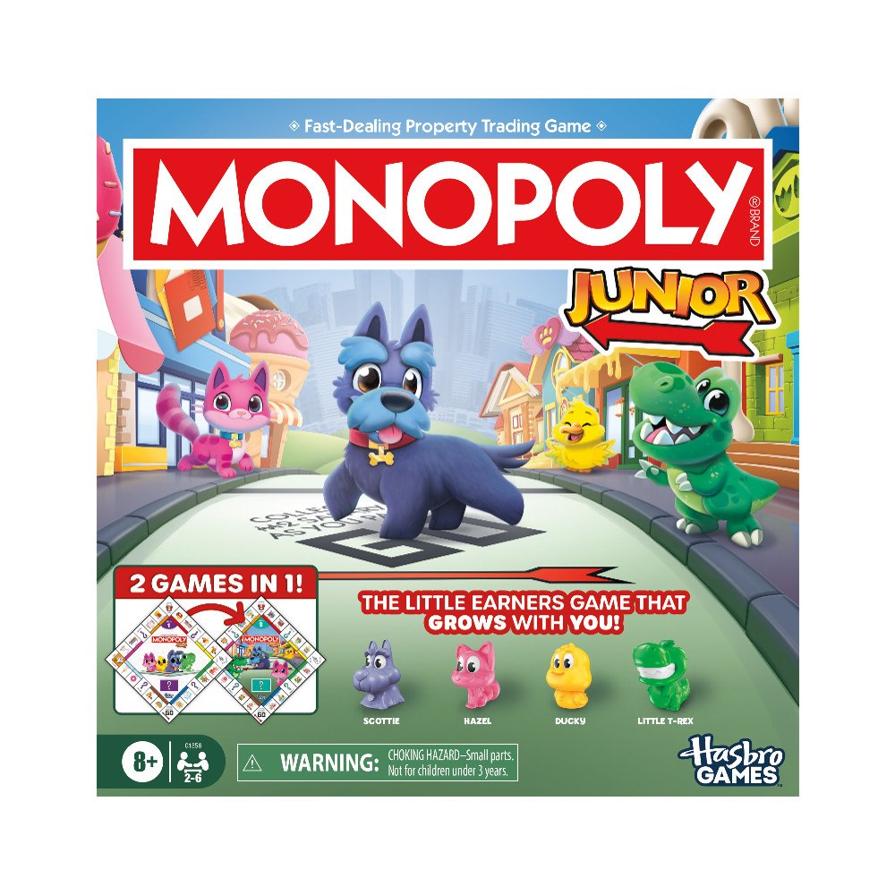 Hasbro Games Monopoly Junior 2-i-1 Refresh FI/SE