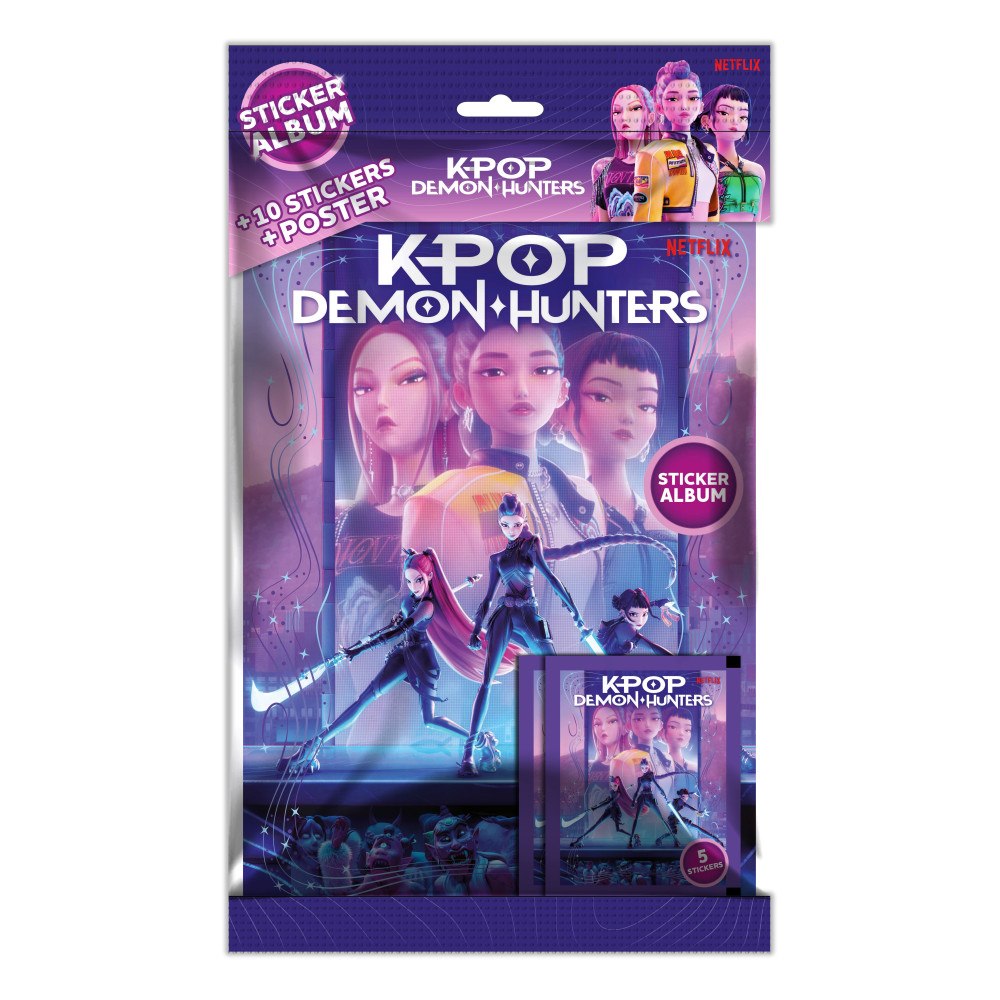 KPOP DEMON HUNTERS KPDH Sticker Album + 2 Blind Bags