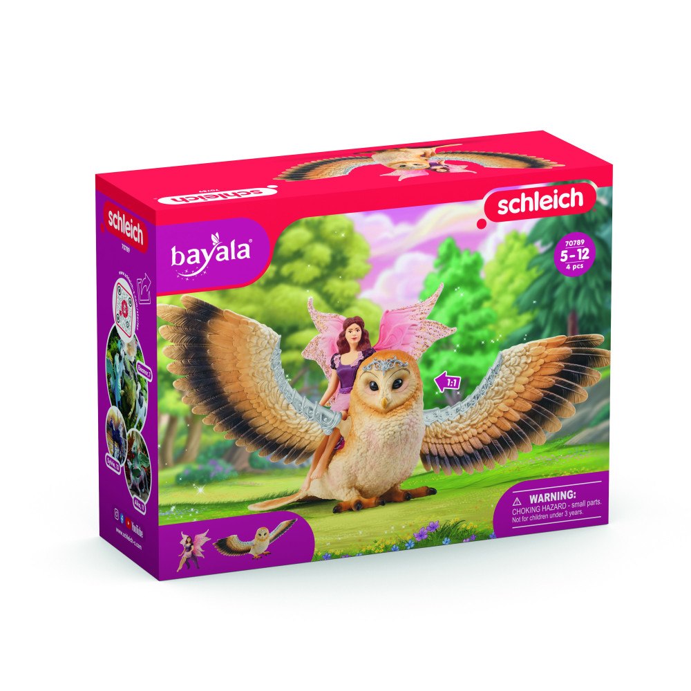 Schleich schleich® Älva flyger på Glam-uggla V2