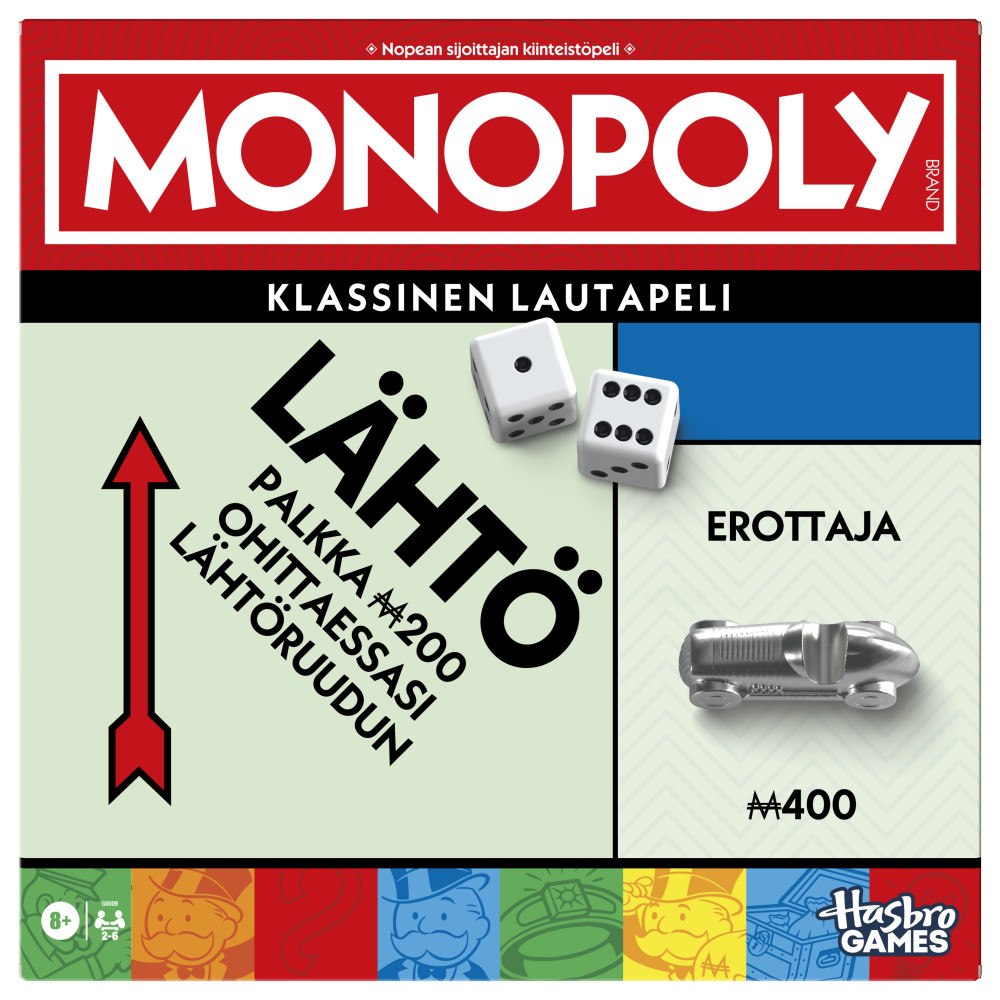 Hasbro Games Monopol Classic Uppdaterad version FI