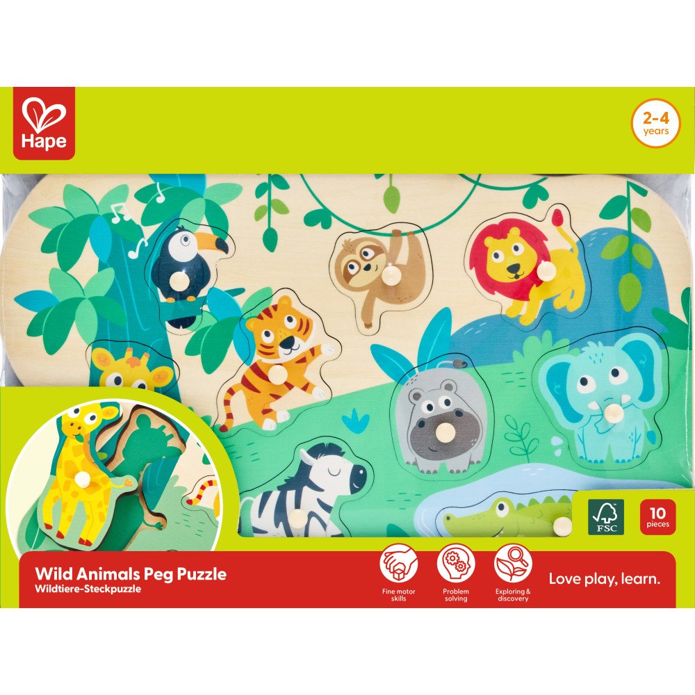 Hape Hape Vilda Djur Pin­pussel