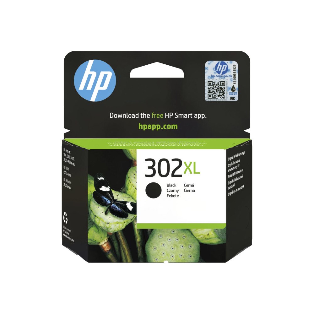 HP HP 302XL - Lång livslängd - svart - original - bläckpatron