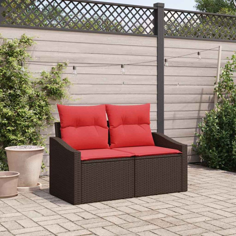 vidaXL Trädgårdsoffa Brun 123 x 62 x 69cm konstrotting