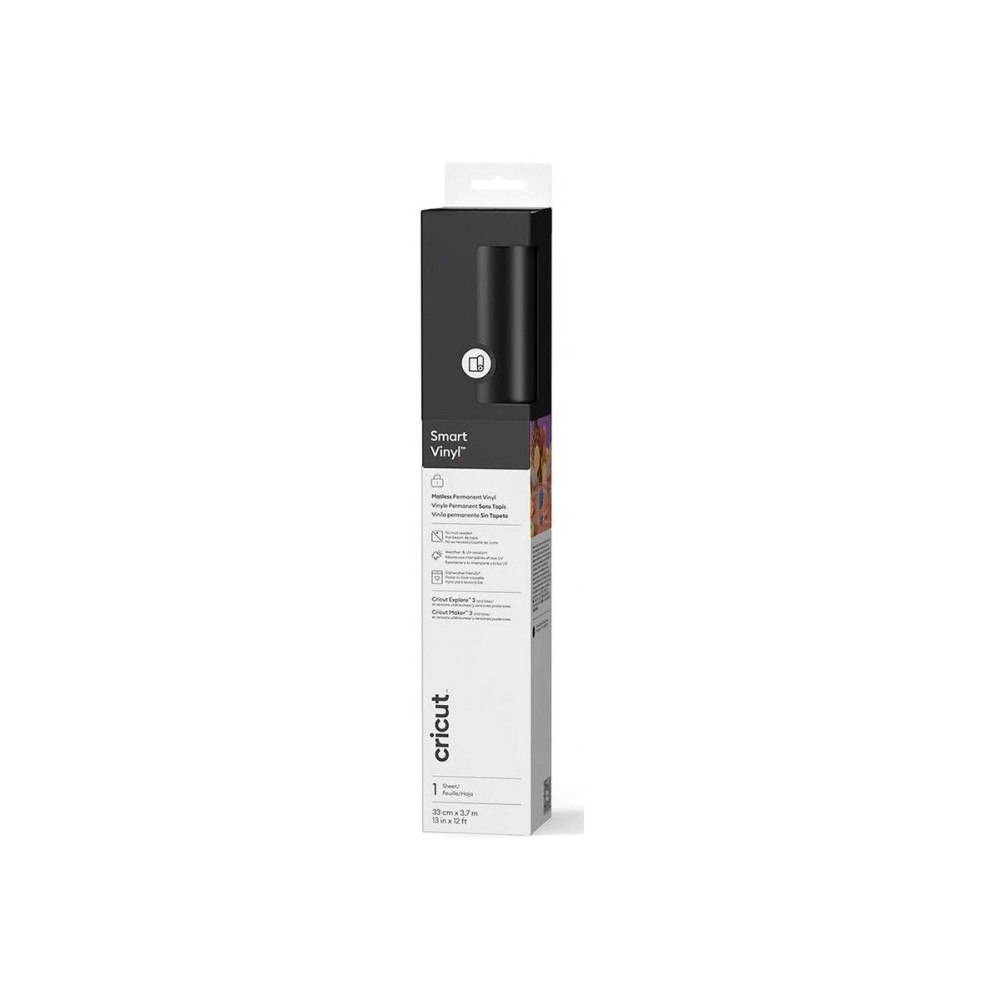 Cricut Cricut Smart Vinyl - hantverksmaterial - 33 cm x 3.7 m - svart - vinyl