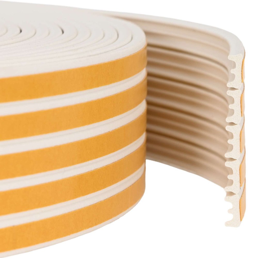 vidaXL Självhäftande fönsterförsegling Vit 9 x 4 mm 50 m EPDM-skum
