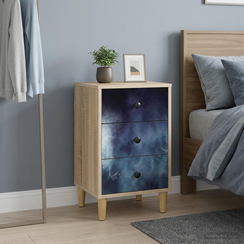 vidaXL Nattduksbord RAALTE Sonoma-ek 36 x 33 x 60 cm Konstruerat trä