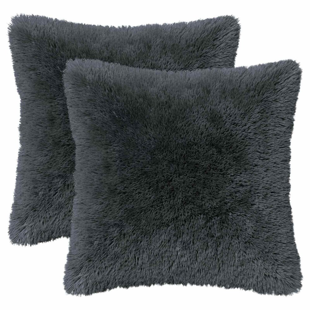 vidaXL Kudde med kudde HEERLEN 2 st Antracit PV Fleece