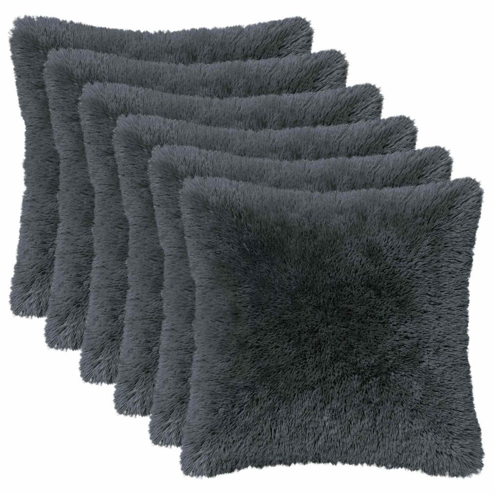 vidaXL Kudde med kudde HEERLEN 12 st Antracit PV Fleece