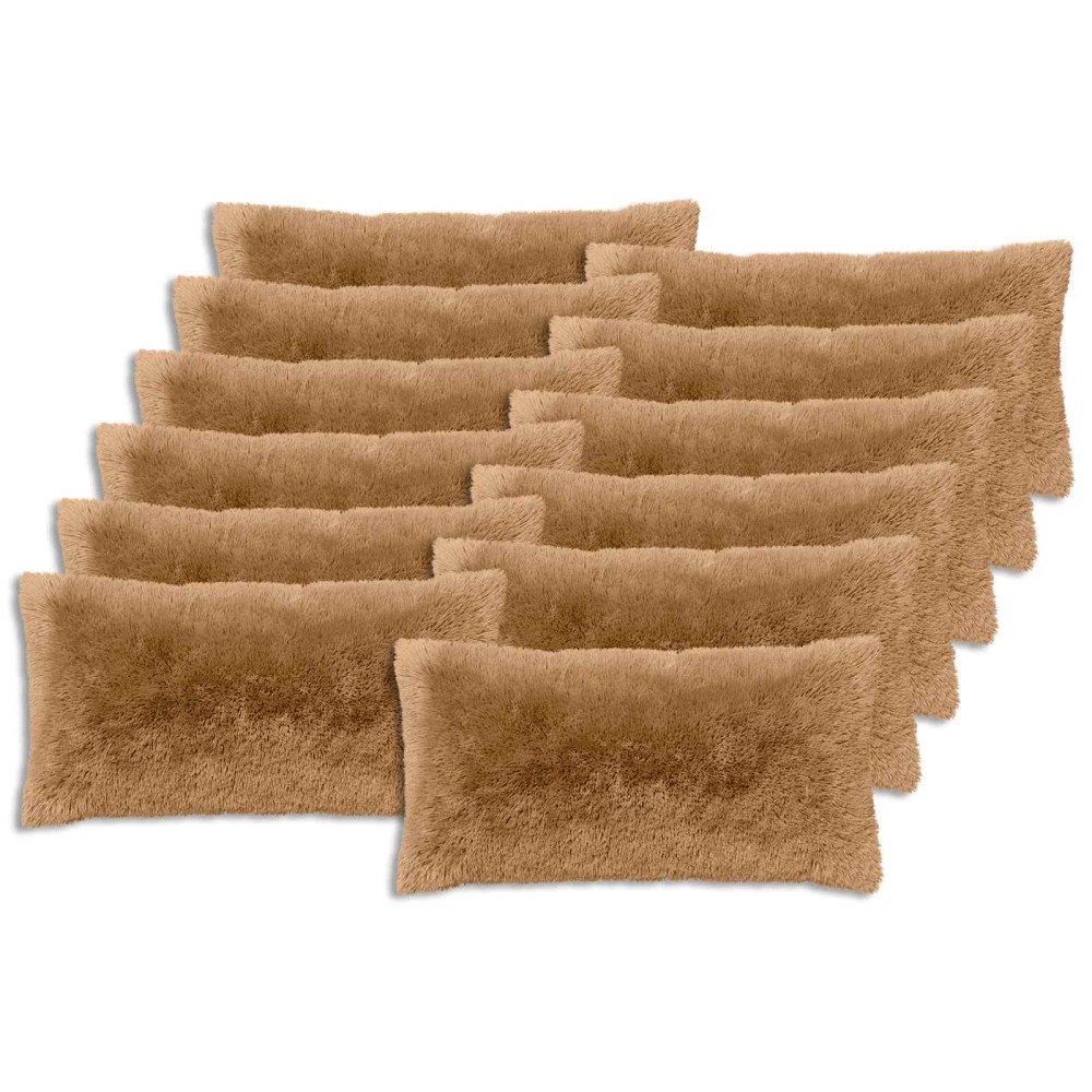 vidaXL Kudde med kudde HEERLEN 12 st Taupe PV Fleece