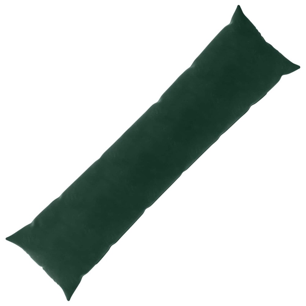 vidaXL Kudde med kudde HEERLEN Mörkgrön 40 x 145 cm Sammet