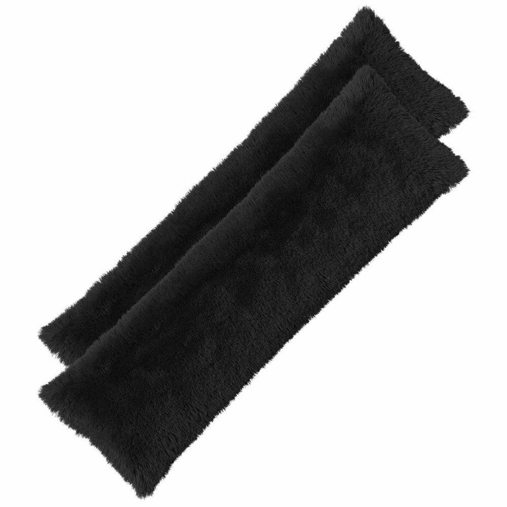 vidaXL Kudde med kudde HEERLEN Svart 40 x 145 cm PV Fleece