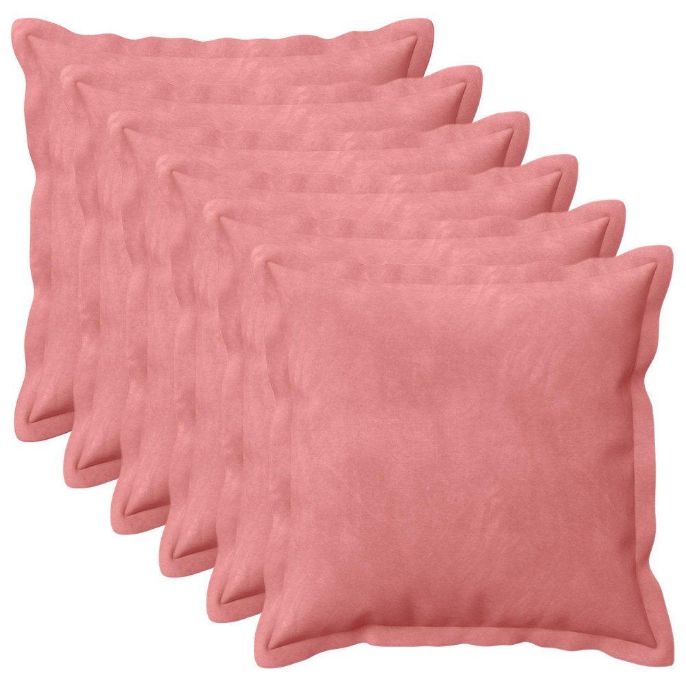 vidaXL Kudde med kudde HOUTEN 6 st Rosa Sammet