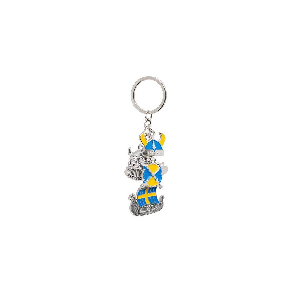 Nordic Souvenir Nyckelring Viking, skepp, sköld Sweden