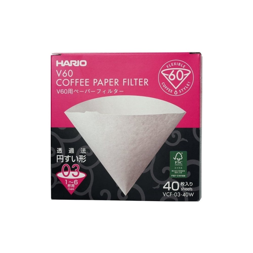 HARIO Hario Pappersfilter för dropp V60-03