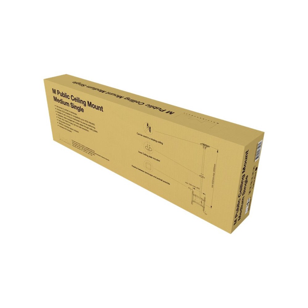 MULTIBRACKETS Multibrackets M Public Ceilingmount Medium Single monteringssats - för LCD-display - svart