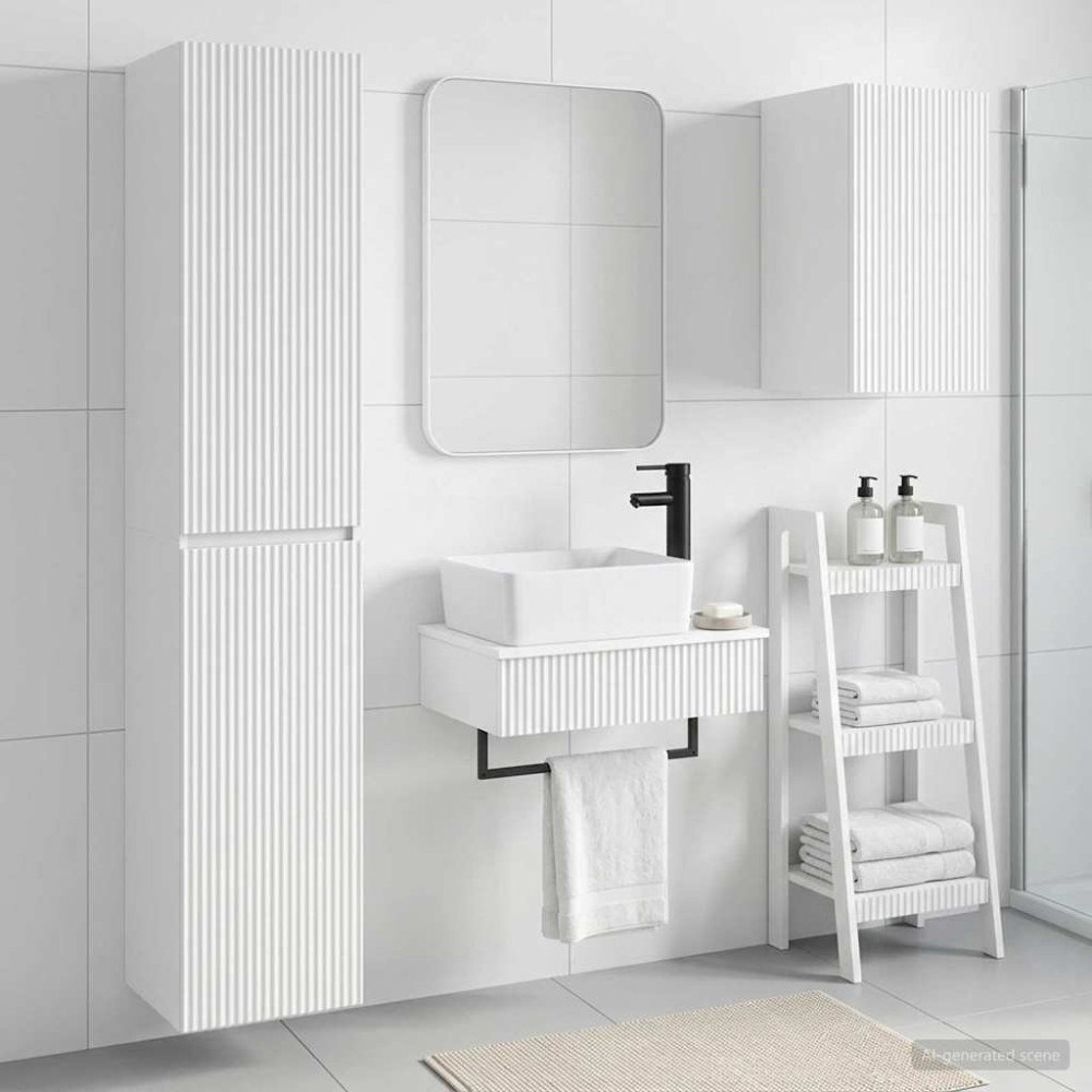 vidaXL Badrumsmöbelset 3 st Vit 33 x 34,5 x 160 cm Konstruerat trä