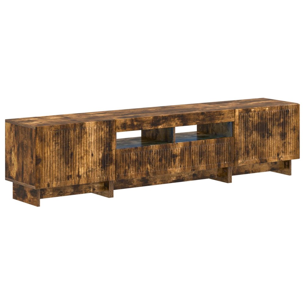 vidaXL 5-delars LED TV-bänk Rökt ek Konstruerat trä