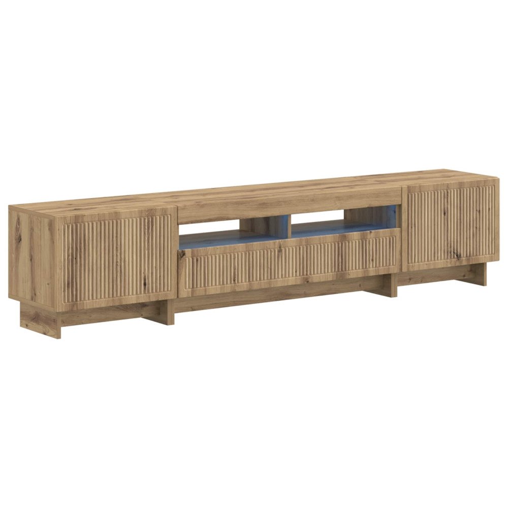 vidaXL 5-delars LED TV-bänk Artisan-ek Konstruerat trä