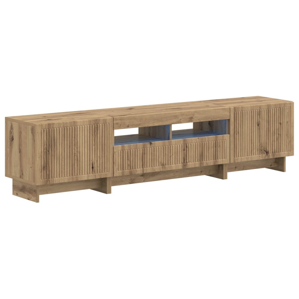 vidaXL 5-delars LED TV-bänk Artisan-ek Konstruerat trä