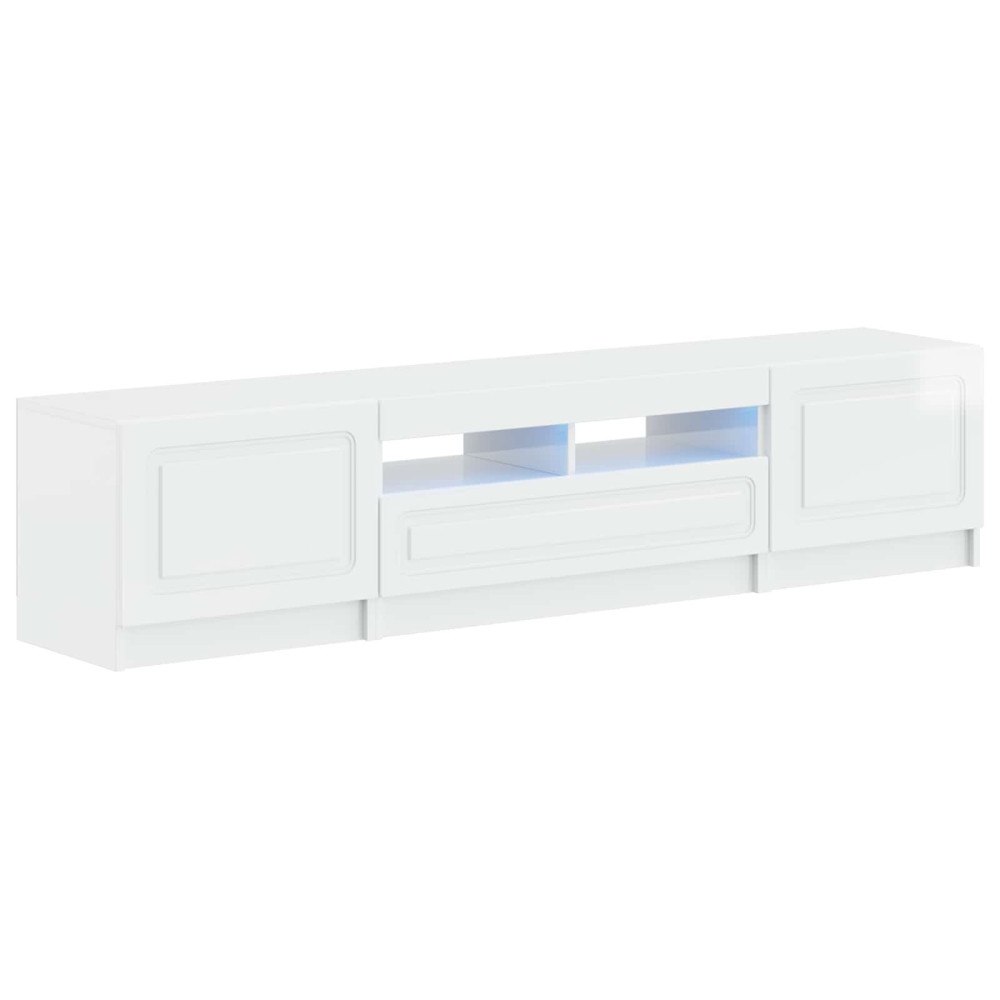vidaXL LED TV-skåp UTRECHT 3 st Vit högglans Konstruerat trä