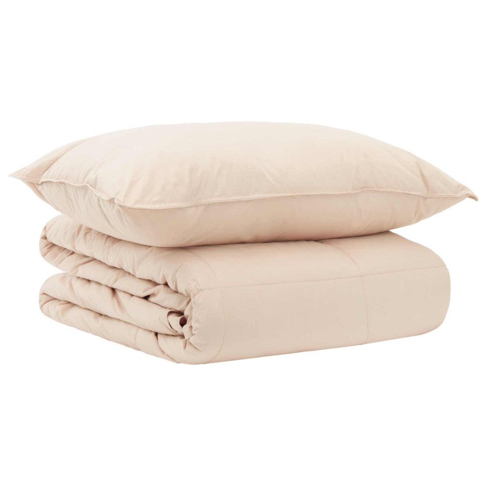 vidaXL Täckeset 2 st Sommar 100% Naturlig Kapok Beige