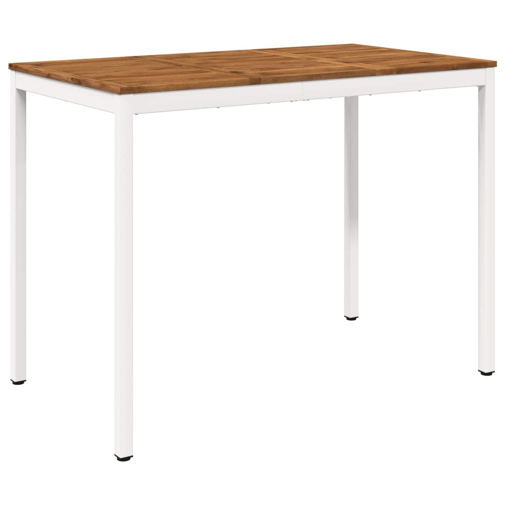 vidaXL Trädgård Bar Bord Naturlig och vit 141 x 80,5 x 105 cm