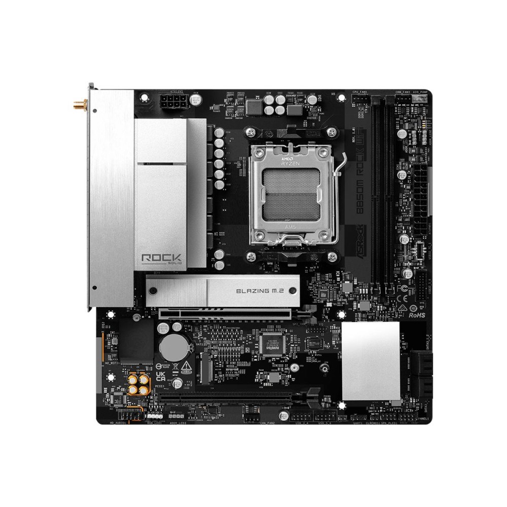 ASRock ASRock B850M Rock WiFi - moderkort - micro ATX - Socket AM5 - AMD B850