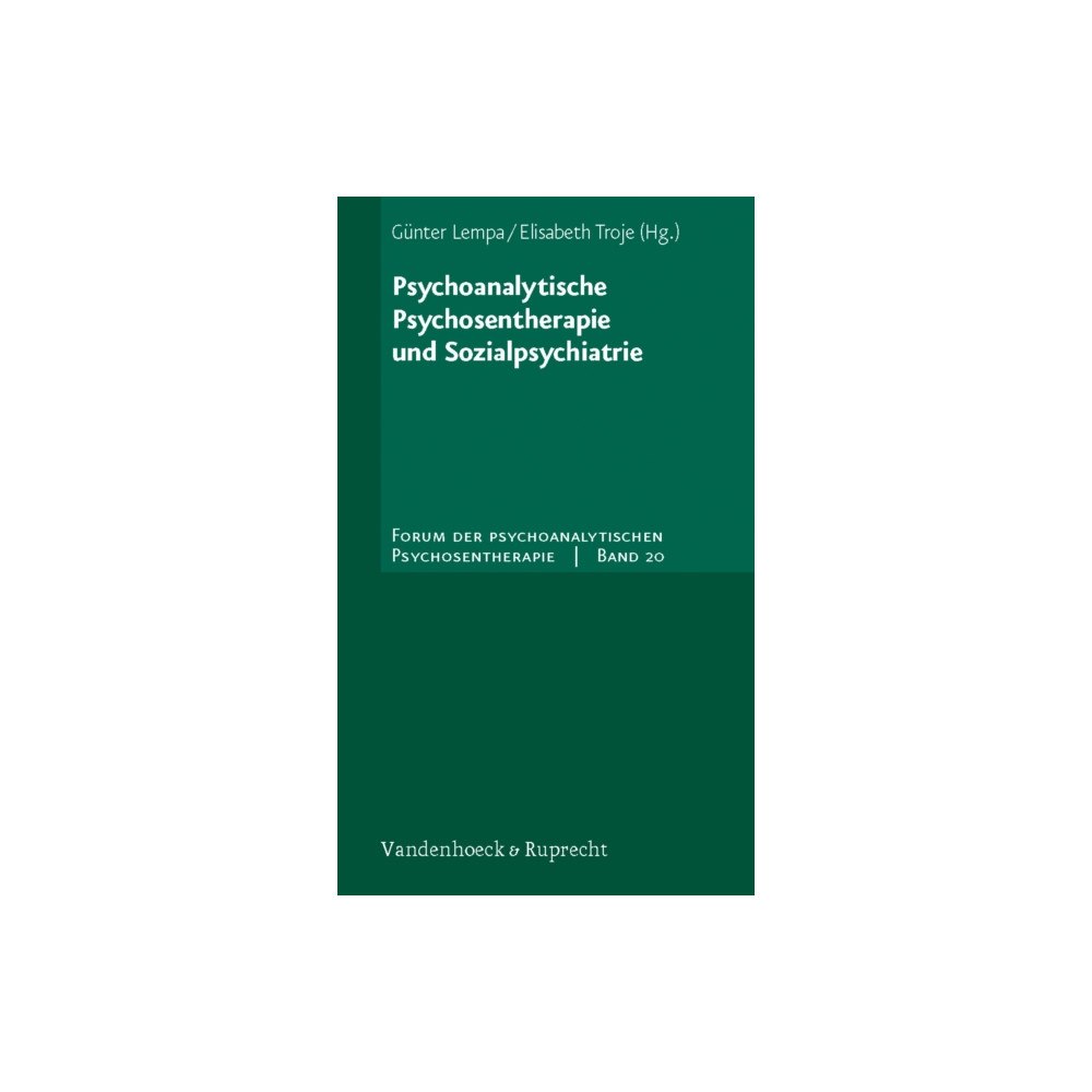 Vandenhoeck & Ruprecht GmbH & Co KG Psychoanalytische Psychosentherapie und Sozialpsychiatrie (häftad, ger)