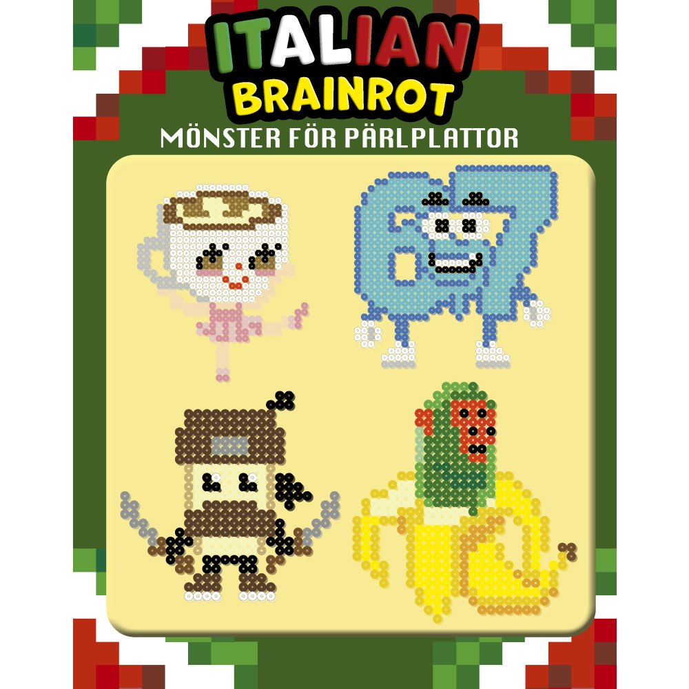 Tukan Förlag Italian Brainrot : mönster för pärlplattor (inbunden)
