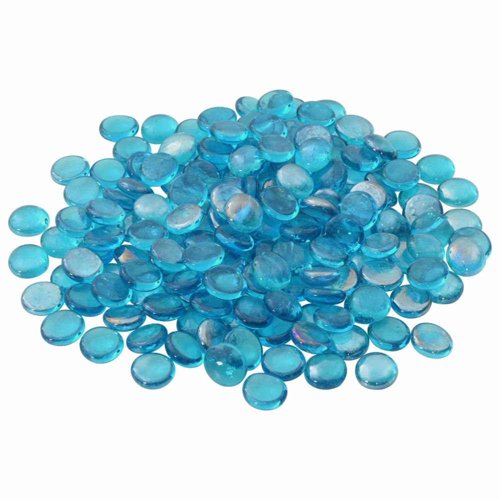 vidaXL Glasnugget 17-19 mm Akvablå Glas