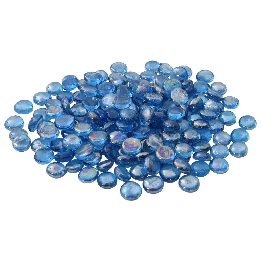 vidaXL Glasnugget 17-19 mm Ljus koboltblå Glas