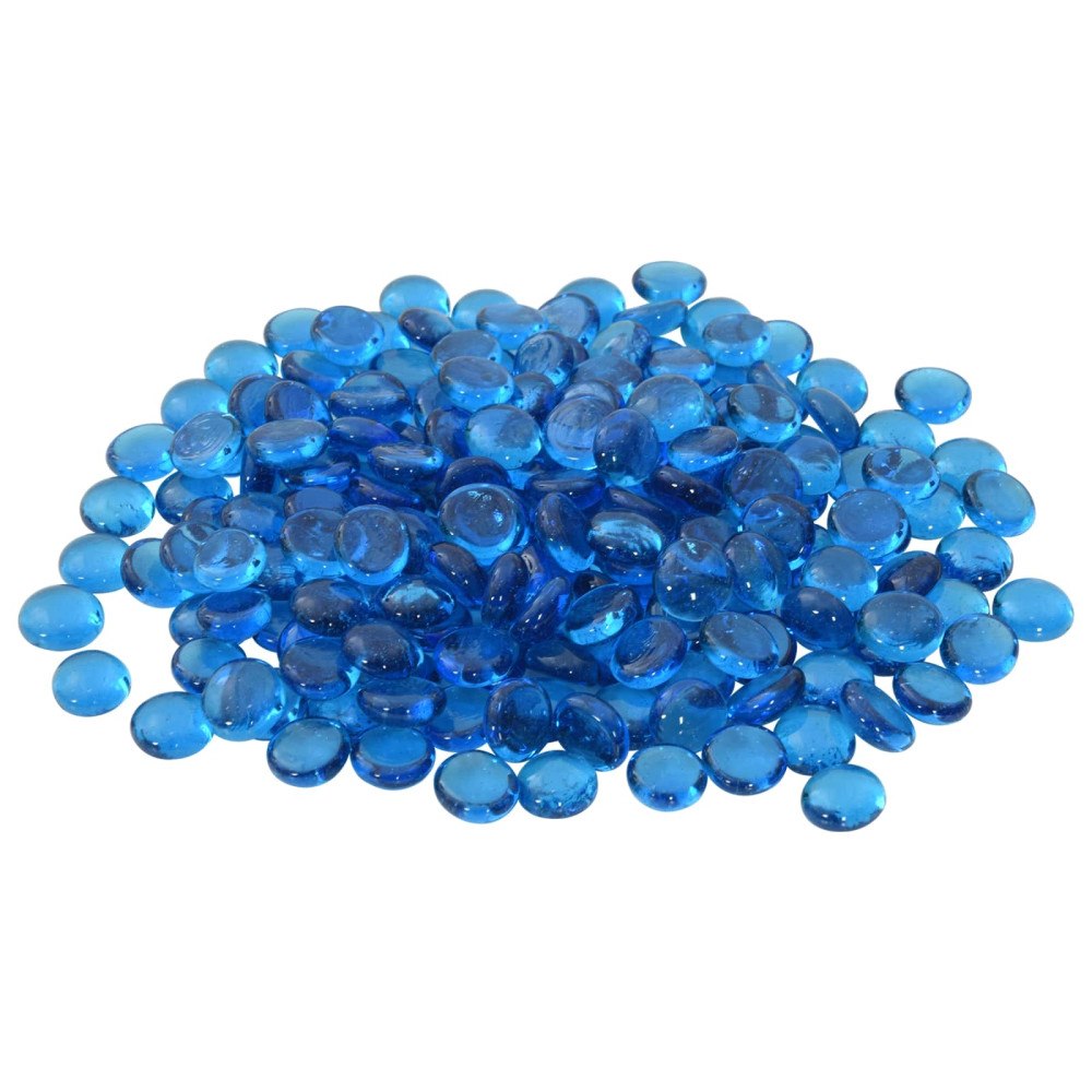 vidaXL Glasnugget 17-19 mm Himmelsblå Glas