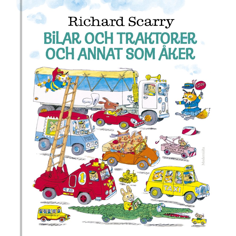 Richard Scarry Bilar och traktorer och annat som åker (bok, kartonnage)