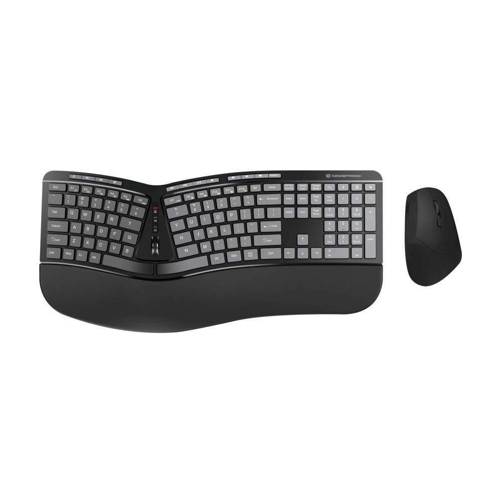 Conceptronic Conceptronic ORAZIO02US ERGO - sats med tangentbord och mus - QWERTY - USA, internationellt - svart Inmatningsenhet