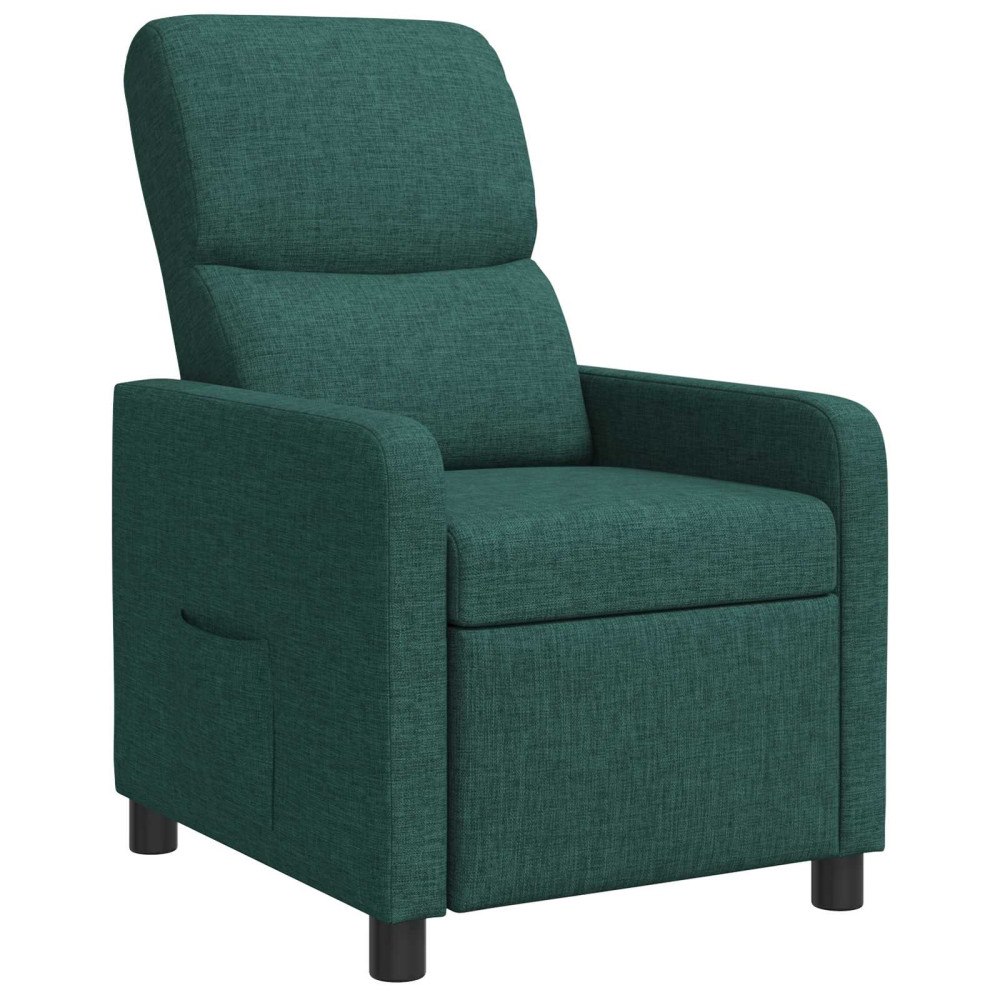 vidaXL Recliner Mörkgrön Tyg