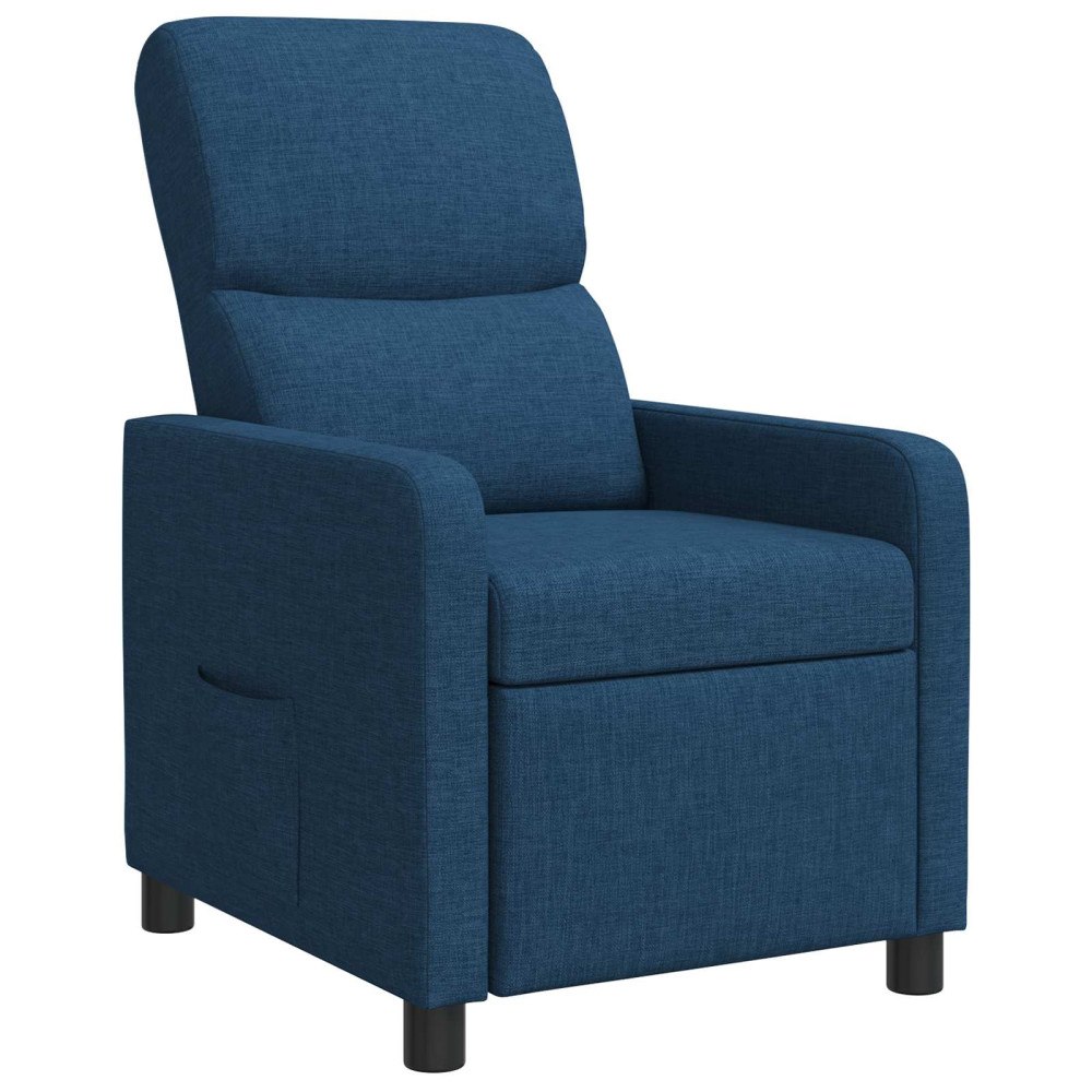 vidaXL Recliner Blå Tyg