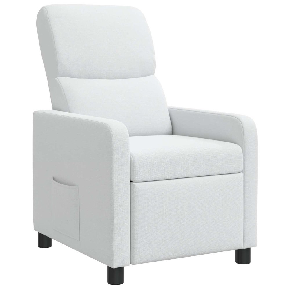 vidaXL Recliner Vit Tyg