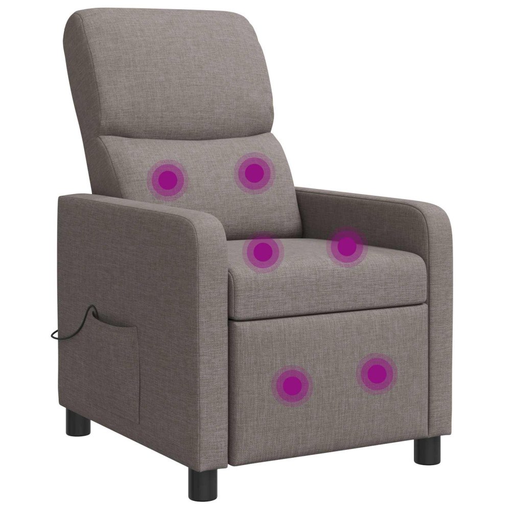 vidaXL Massagefåtölj Taupe