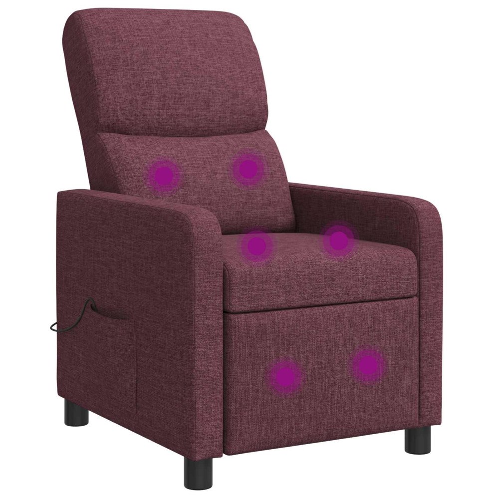 vidaXL Recliner Lila Tyg