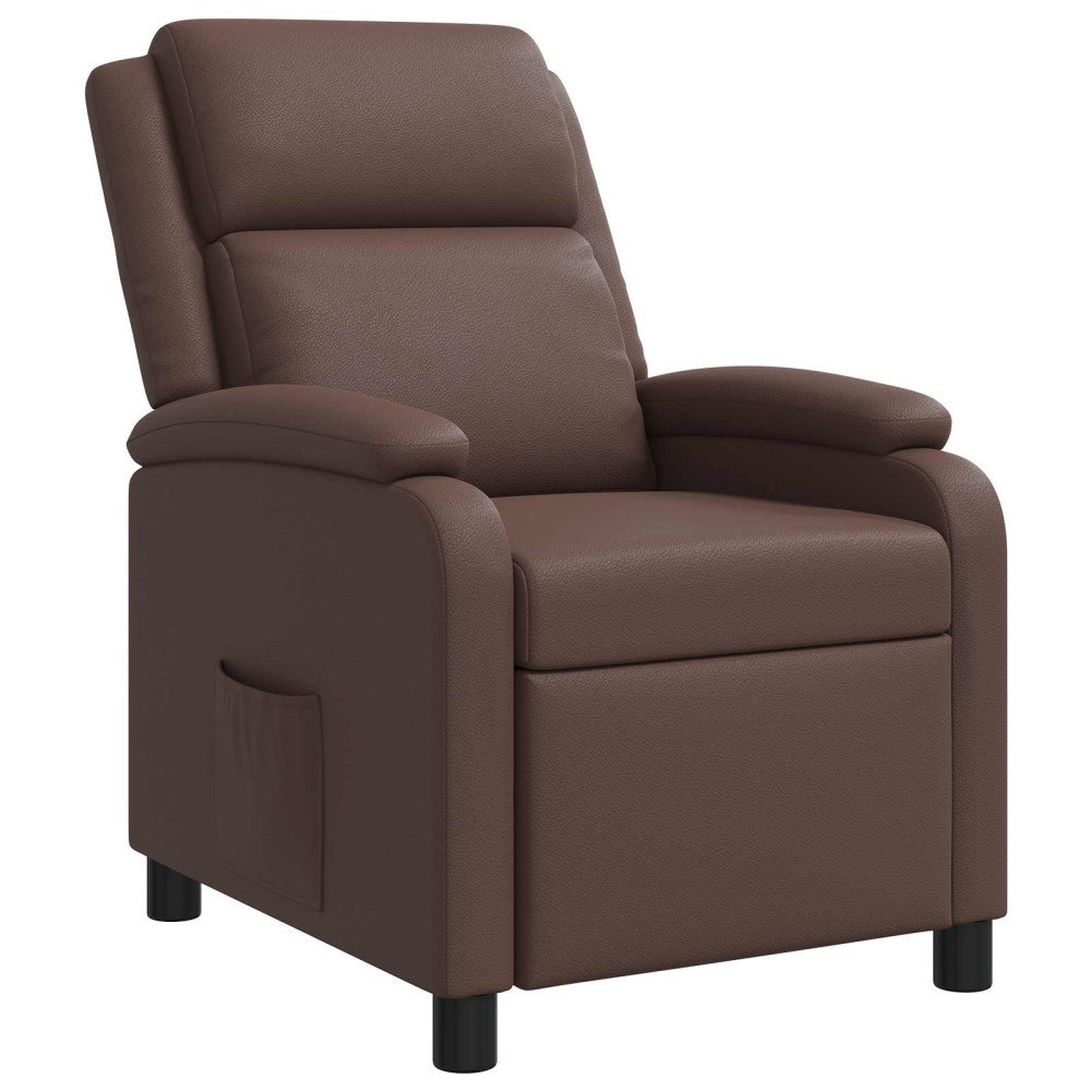 vidaXL Recliner Brun Konstläder