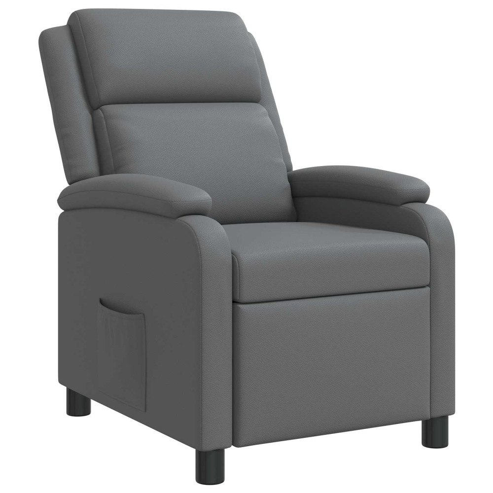 vidaXL Recliner Grå Konstläder